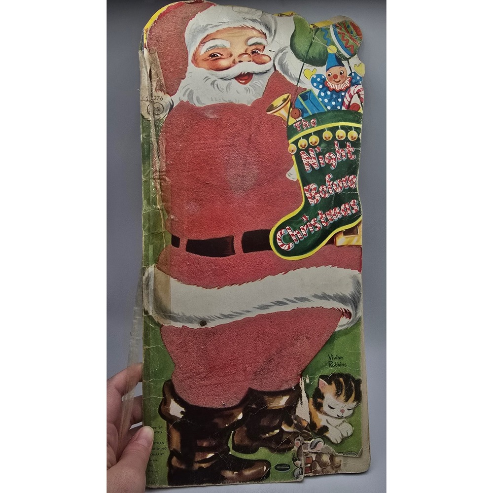 Vintage 1949 Die-Cut "The Night Before Christmas" Book Vivian Robbins Fair